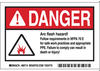 Arc Flash Danger Labels - EL-4 - Brady Corporation