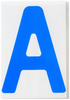 Brady Toughstripe B-514 Blue Indoor Polyester Letter Label - 6 in Width - 8 in Height - 8 in Character Height - Printed Msg = A - 121695 - 754473-70907 - R. S. Hughes Company, Inc.