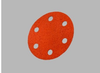 3M Cubitron 777F Coated Ceramic Quick Change Disc - 120 Grit - 3 in Diameter 6 Vacuum Holes - 28071 -- 051141-28071 - Image