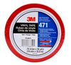 3M 471 Red Marking Tape - 3/4 in Width x 36 yd Length - 5.2 mil Thick - 68819 - 051115-68819 - R. S. Hughes Company, Inc.