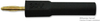 Adapter, 4Mm Banana Jack-2Mm Banana Plug, Black; Inter Series Connector A Mueller Electric - 66W1230 - Newark, An Avnet Company
