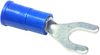 Terminal, Spade/fork, #8, Crimp, Blue; Product Range Multicomp - 14T2602 - Newark, An Avnet Company