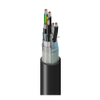 VFD 300% Gnd, 3C+G #16 Str TC, XLPE Ins+PVC Gnd, OS+TC Brd, 1 Pr #16 Str TC XLPE IS, Blk PVC Jkt, 600V TC-ER 90C Dry/Wet 1000V Flexible Motor Supply Cable - 29510 - Belden Inc.