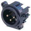 Neutrik A Series 3 Pin Male Horizontal Left /Gold - NEUNC3MAHL - HAVE, Inc.