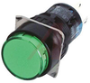 Switch, Pushbutton, Miniature, LED Illuminated OILTIGHT ENCLOSURE, GREEN -- 70173254