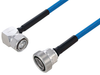 Plenum 4.3-10 Male Right Angle to 7/16 DIN Female Low PIM Cable 48 Inch Length Using SPP-250-LLPL Coax Using Times Microwave Parts - PE3C6231-48 - Pasternack