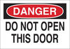 Brady B-555 Aluminum Rectangle White Door, Gate & Pathway Sign - 14 in Width x 10 in Height - TEXT: DANGER - 41090 - 754476-41090 - R. S. Hughes Company, Inc.