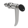 Quarter-Turn Cam Latch, Key Locking , L-Handle, Without Cam, Sealed, Zinc Alloy, Chrome Plated, Bright - E5-9A-722-UU3-13 - Southco
