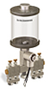 Clear View Multiple Feed Electro Lubricator, 1 pt Acrylic Reservoir, 4 Feeds, 1/8