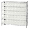Bins & Systems - Clear-View Bins - Economy Shelf Bins - Complete Bin Center - WR6-36-1236-101CL - Image