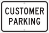 Brady B-401 High Impact Polystyrene Rectangle White Parking Restriction, Permission & Information Sign - 14 in Width x 10 in Height - TEXT: CUSTOMER PARKING - 25847 - 754476-25847 - R. S. Hughes Company, Inc.