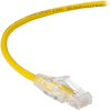 7FT Yellow CAT6A Slim 28AWG Patch Cable 500MHz UTP CM Snagless - C6APC28-YL-07 - Black Box