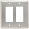Decorator Wall Plate, Two Gang, 302 Stainless Steel - SSJ262 - Legrand