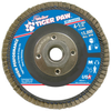 Weiler Tiger Paw Type 27 Non-Woven Zirconium Flap Disc - Coarse Grade - 4 1/2 in Diameter - 51113 - 012382-51113 - R. S. Hughes Company, Inc.
