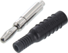 Banana Plug, 15A, Crimp/solder, Black; Gender Pomona - 94F1522 - Newark, An Avnet Company