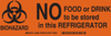 Brady B-555 Aluminum Rectangle Orange Food, Beverage & Smoking Sign - 10 in Width x 3.5 in Height - TEXT: NO FOOD OR DRINK. - 46836 - 754473-46836 - R. S. Hughes Company, Inc.