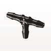 T Connector, Barbed, Black - HT831 - Qosina Corp.