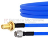 SMA Female Bulkhead to SMA Male Cable FM141FLEX Coax in 12 Inch and RoHS Compliant - FMCA1038-12 - Fairview Microwave Inc.