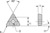 Triangle Positive Flat Top Insert - TP-64 - Greenleaf Corporation