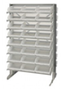 Bins & Systems - Clear-View Bins - Economy Shelf Bins - Sloped Shelving - Double Sided Pick Racks - QPRD-109CL - Image