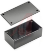 Utili Box; ABS Thermoplastic; Black Textured; M2.5 x 0.630in. Long Screws - 70147412 - Allied Electronics, Inc.