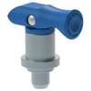 Spring Loaded Plunger, Flare-in, thick panel, Small Size, With hold-open feature, Blue - 56-471-2-008 - Southco