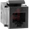 Coupler, Modular; Phosphor Bronze; Panel Mount; Female; Gold over Nickel; MJ/MJ - 70085084 - Allied Electronics, Inc.