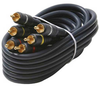 3ft 3 RCA to 3 RCA M/M Gold Plated Cable - 254-310BL - SFCable.com