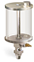 (Formerly B1876-10), Single Feed Manual Lubricator, 1 pt Acrylic Reservoir, 1/4” Male NPT - B1876-016A12B1W - Oil-Rite Corp.