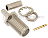 SMA Female (Jack) Bulkhead Connector For RG316, RG174, RG188 Cable , .235 inch D Hole, Crimp/Solder - FMCN1278 - Fairview Microwave Inc.