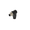 M12 Field Attachable Connector: male, angled, 4-pin, A-coded, unshielded, black housing, screw type, 230 V AC/DC - ELWIST 4012 PG7 - Belden Inc.