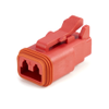 Amphenol Sine Systems AT06-2S-Red, 2-Way Connector Plug, DT06-2S Compatible, Red - 39836 - Waytek, Inc.