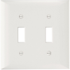 Toggle Switch Openings, Two Gang, White - SP2W - Legrand