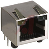 connector,mod jack,rt angle pcb,shielded,led1-g,led2-y,single port,rj-45 8 cont -- 70115890