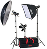 FL270K KIT: (DISCONTINUED) 3-LIGHT 510 WATT-SECOND STANDARD SOFT BOX STUDIO KIT - 401508 - Smith-Victor Corporation