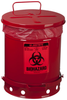 Justrite Red Steel 10 gal Safety Can - 18 1/4 in Height - 13 15/16 in Overall Diameter - 697841-05248 - 697841-05248 - R. S. Hughes Company, Inc.