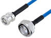 Plenum 4.1/9.5 Mini DIN Female to 7/16 DIN Male Low PIM Cable 48 Inch Length Using SPP-250-LLPL Coax , LF Solder - PE3C5842-48 - Pasternack