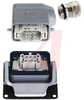 HAN 6B Kit (6 poles + Ground) Side Entry Metal Hood, Straight Bulkhead Housing - 70103911 - Allied Electronics, Inc.