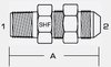 2706 - MALE NPT x MALE JIC 37° BULKHEAD -- 2706-04-04 - Image