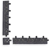 Notrax Modular Lok-Tyle 523 Black Indoor Vinyl Diamond Wet Condition Floor Mat Tile - 2 in Width - 12 in Length - 523 2 X 12 BLK -- 523 2 X 12 BLK