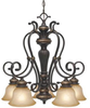 6029-D5 EB Mid. Chandeliers-Glass Down - 781908 - Capital Lighting, Inc.