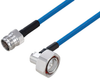 Plenum 4.3-10 Female to 7/16 DIN Male Right Angle Low PIM Cable 48 Inch Length Using SPP-250-LLPL Coax Using Times Microwave Parts - PE3C6235-48 - Pasternack