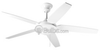 54" Signature Plus Ceiling Fan, White with White Blades - P2530-30W - bulbs.com
