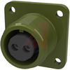connector,box receptacle,class a,size 12s,2 #16 solder socket cont,olive drab - 70009992 - Allied Electronics, Inc.