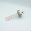 Thermocouple-Power Feedthrough, 1 Pair Type J, w/ Miniature TC Connector, 5000 Volts, 60 Amps, 3 Pins, 2.75″ Conflat Flange - A0453-1-CF - MPF Products, INC.