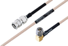 MIL-DTL-17 SMA Male to SMA Male Right Angle Cable 24 Inch Length Using M17/113-RG316 Coax - PE3M0091-24 - Pasternack