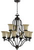 615-9-44 Mid. Chandeliers-Glass Up - 473177 - Capital Lighting, Inc.