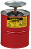 Justrite Red Steel 1 gal Safety Can - 10 1/2 in Height - 7 1/4 in Overall Diameter - JUSTRITE 10308 - JUSTRITE 10308 - R. S. Hughes Company, Inc.