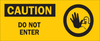 Brady B-120 Fiberglass Reinforced Polyester Rectangle Yellow Restricted Area / No Trespassing Sign - 17 in Width x 7 in Height - Laminated - TEXT: CAUTION DO NOT ENTER - 95272 - 754476-95272 - R. S. Hughes Company, Inc.