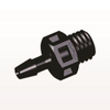 Threaded Connector, Barbed, Black - KS331 - Qosina Corp.